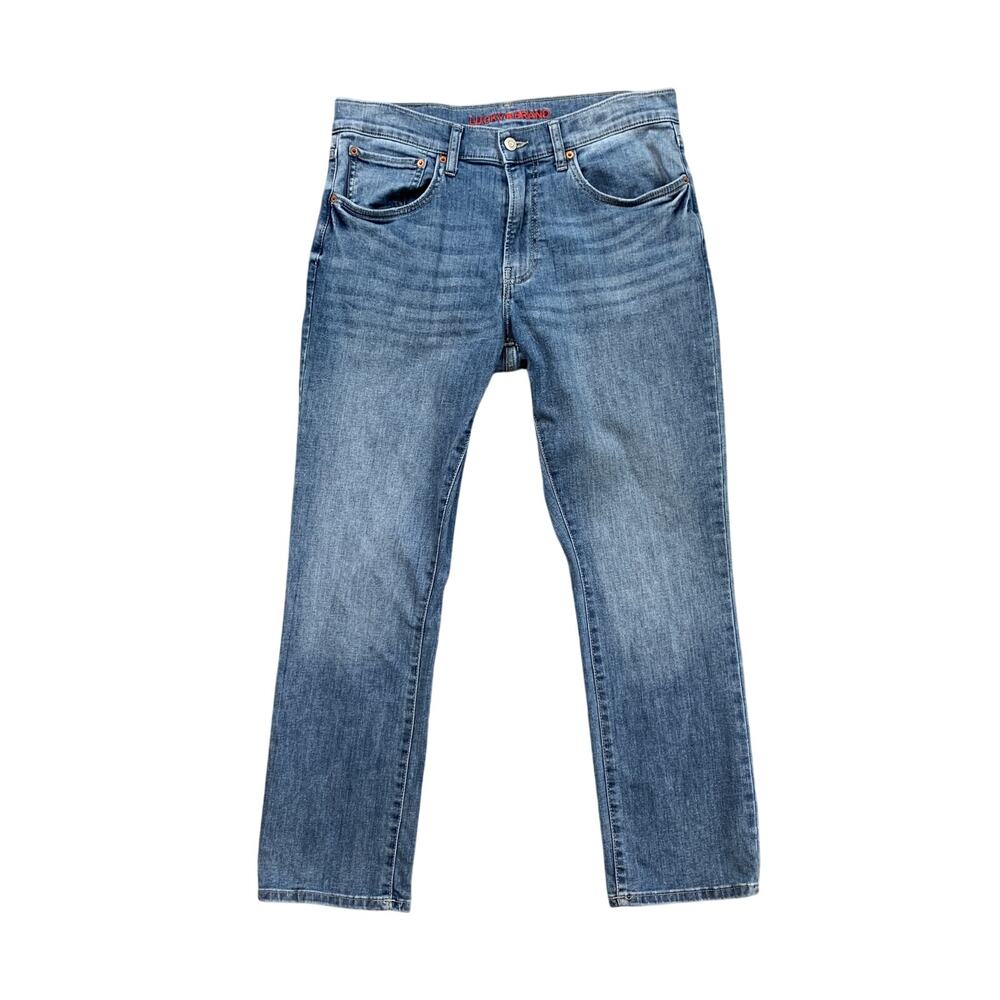 Lucky Brand Jeans Mens 32 Blue 223 Straight Stretch Mid Rise Pockets Medium Wash